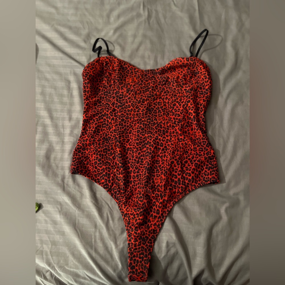 red bodysuit